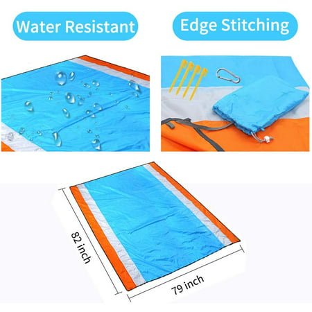 Hiking HiSung Sand Free Beach Blanket Extra Large Beach Mat Sandproof Beach Blanket Waterproof 82 X79 Outdoor Picnic Blanket for Travel Camping Bach Mat Sand Free Quick Drying Heat Resistant 